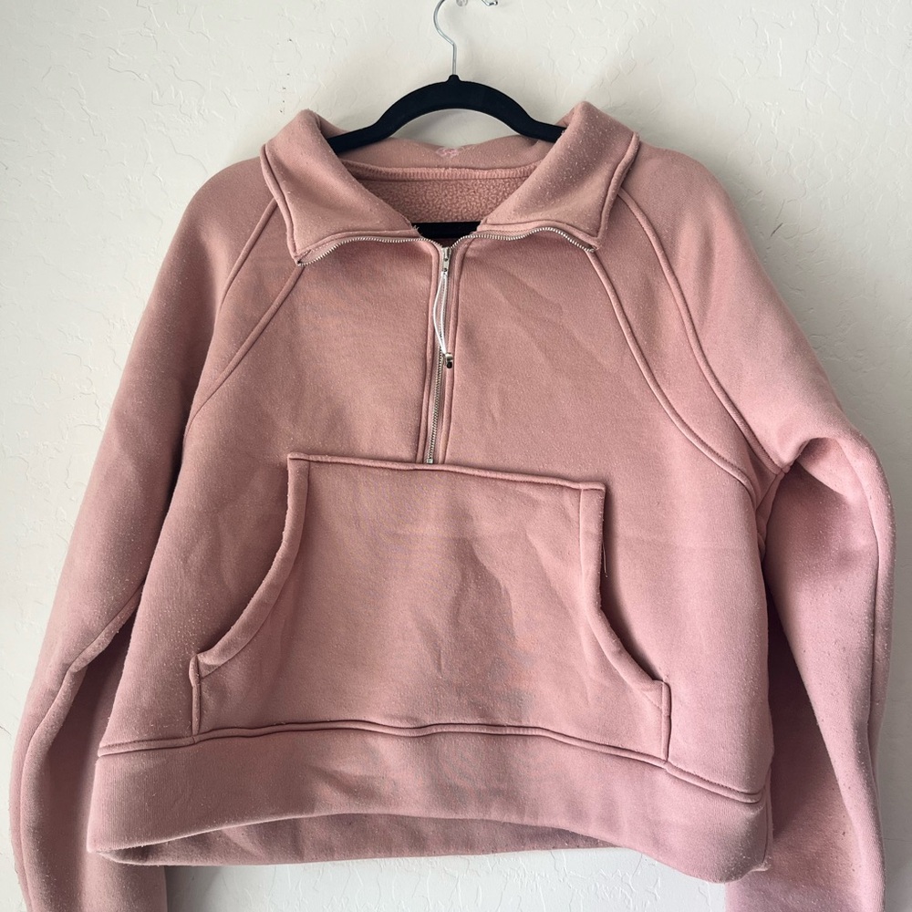 Pink Half-Zip Lululemon Sweatshirt